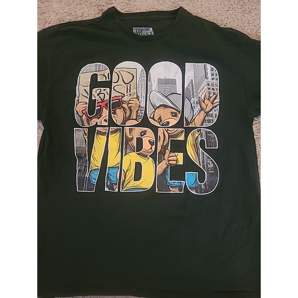 Take That Good Vibes T-SHIRT Youth XL Black Graphic Casual Everyday All Day